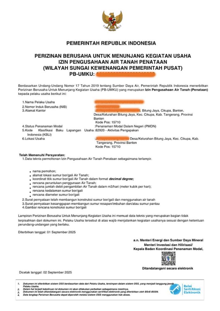 Contoh Hasil Jasa Konsultan Sipa Air by PT Alpa Jaya Perkasa 1