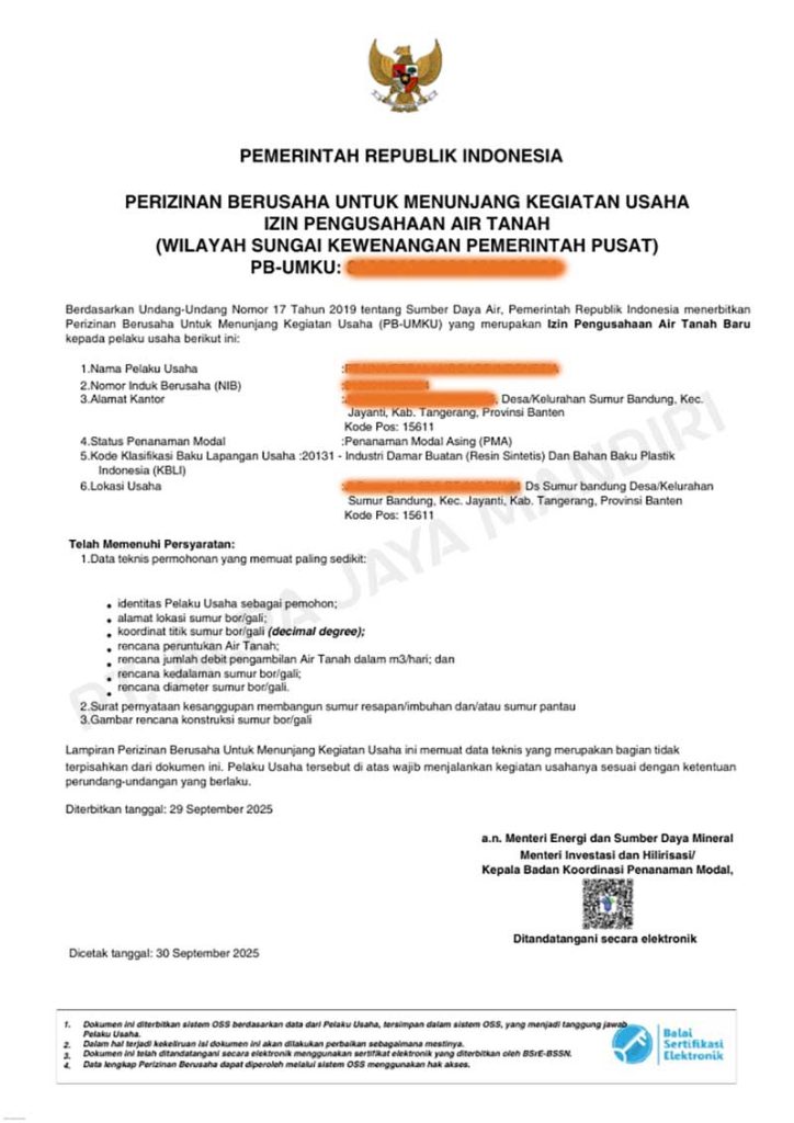 Contoh Hasil Jasa Konsultan Sipa Air by PT Alpa Jaya Perkasa